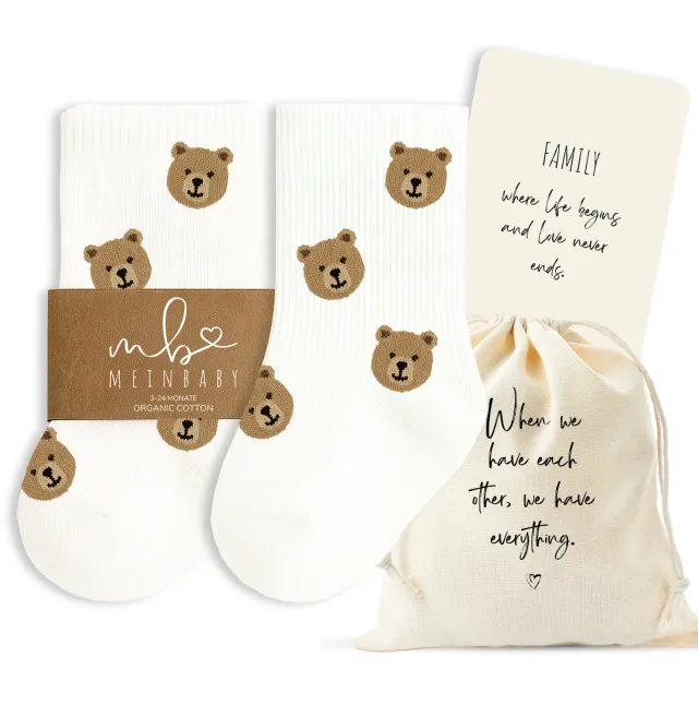MeinBaby123 Babysocken Teddy Set Baumwolle 3-24 Monate