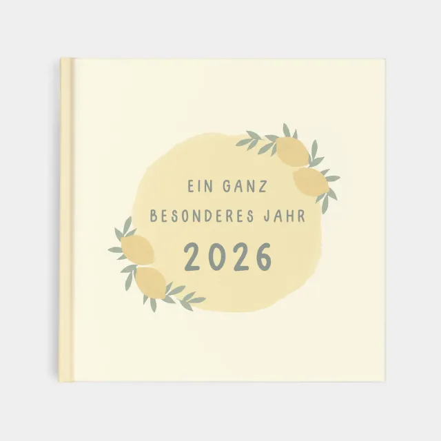 MINTKIND Jahrbuch 2026 Erinnerungsbuch Familie Baby Paar