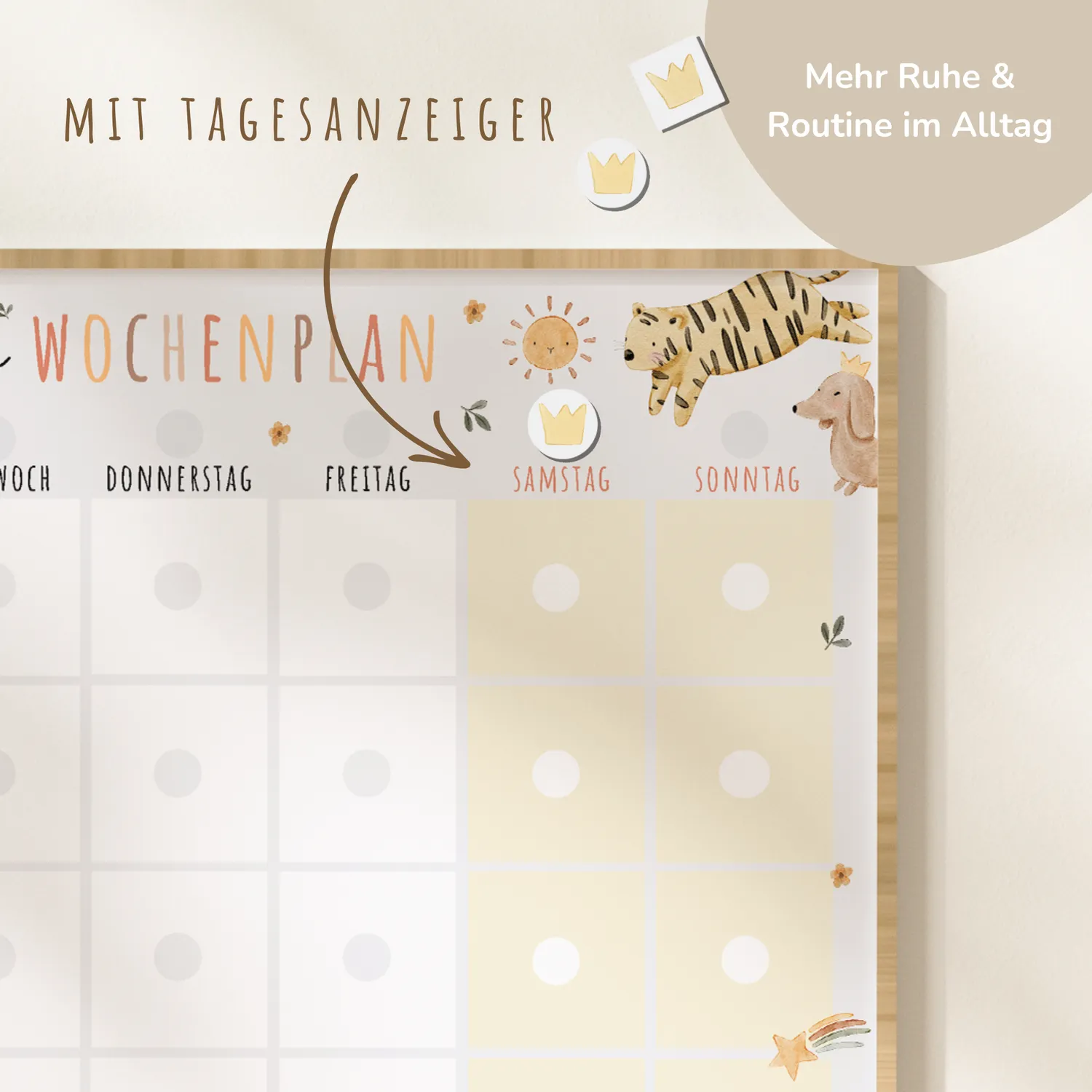 MeinBaby123 Montessori Wochenplan zum Ausdrucken Boho