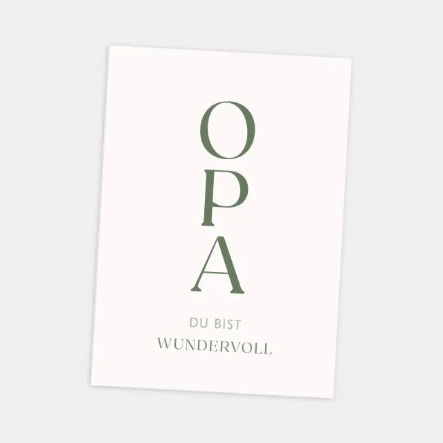 MINTKIND Family Opa Postkarte du bist wundervoll DIN A6