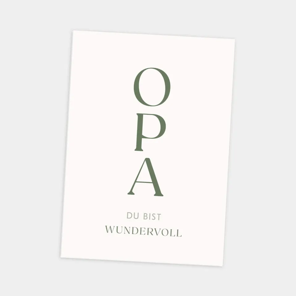MINTKIND Family Opa Postkarte du bist wundervoll DIN A6