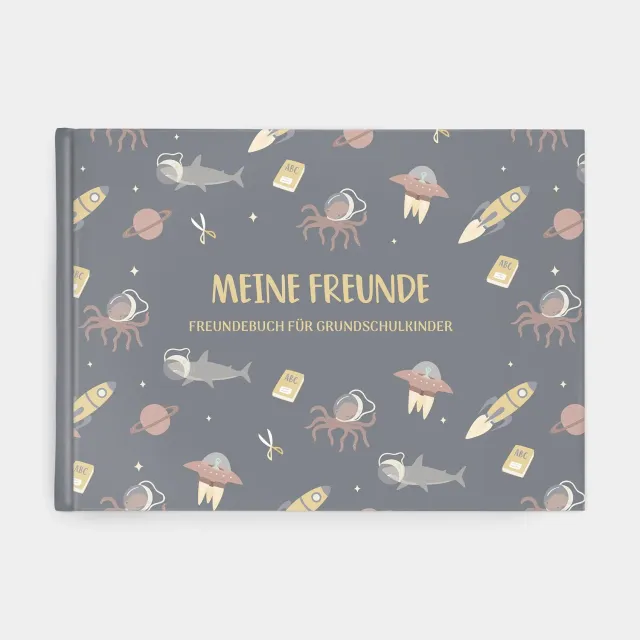 MINTKIND Meine Schulfreunde Weltraum Freundebuch Jungen