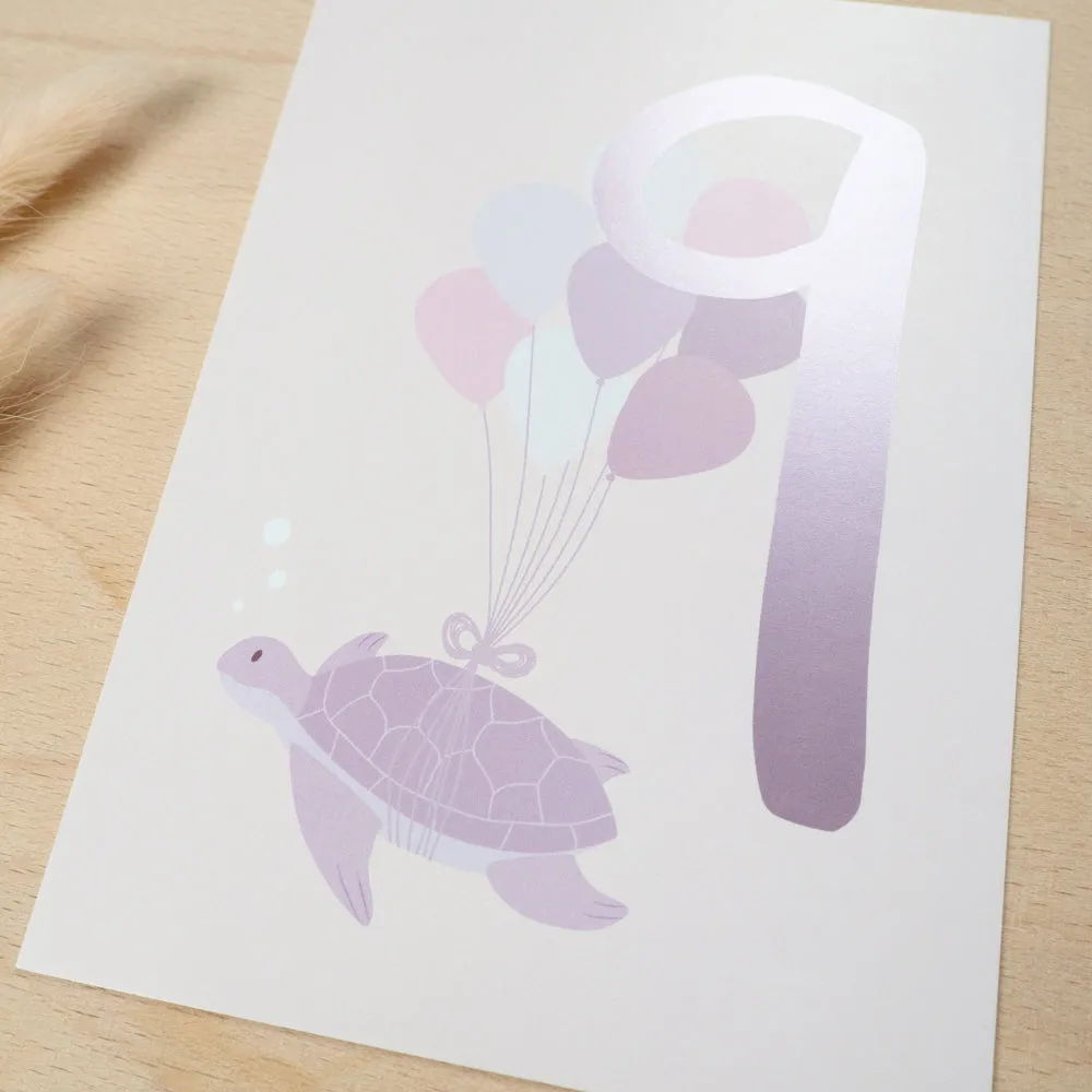MINTKIND Glückwunschkarte 9 Schildkröte A6