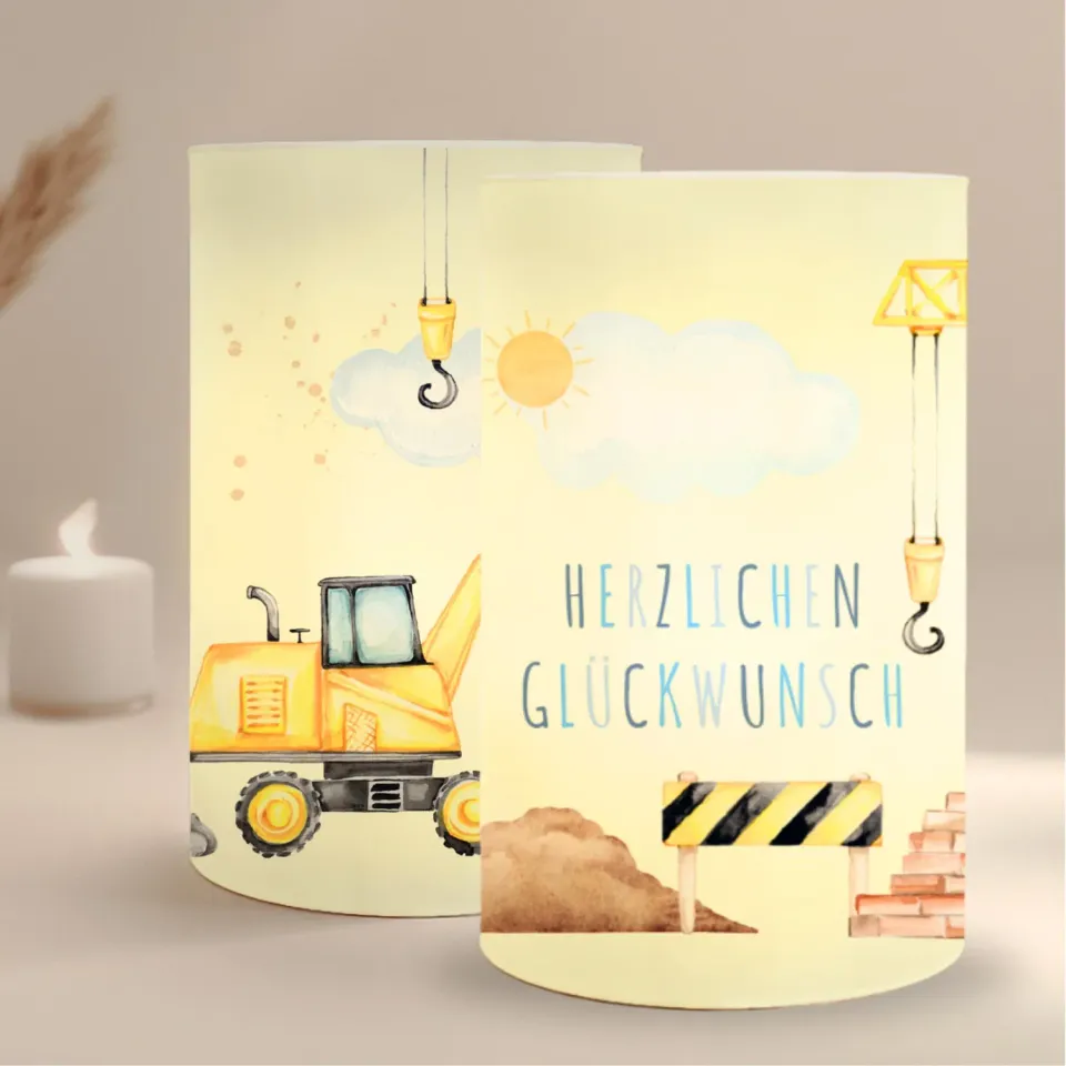 MeinBaby123 Bagger Windlichter 10 Stück