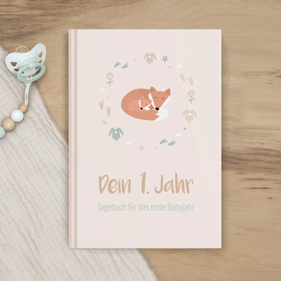 MINTKIND Babys erstes Jahr Baby-Tagebuch Fuchs 160 Seiten