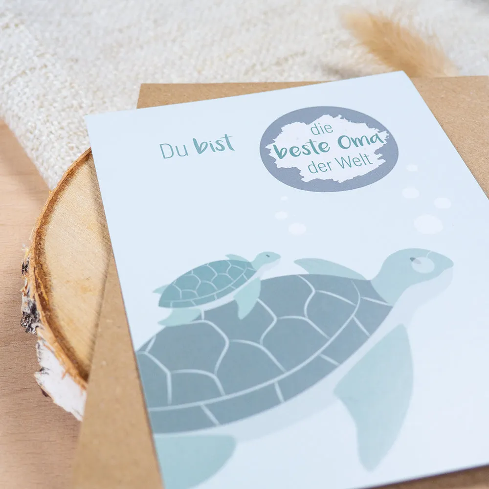 MINTKIND Beste Oma Rubbelkarte DIN A6 mit Umschlag