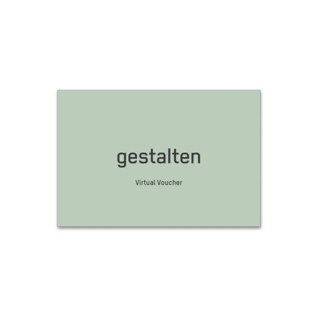Gestalten Gift Card Gutschein 20 Euro digital