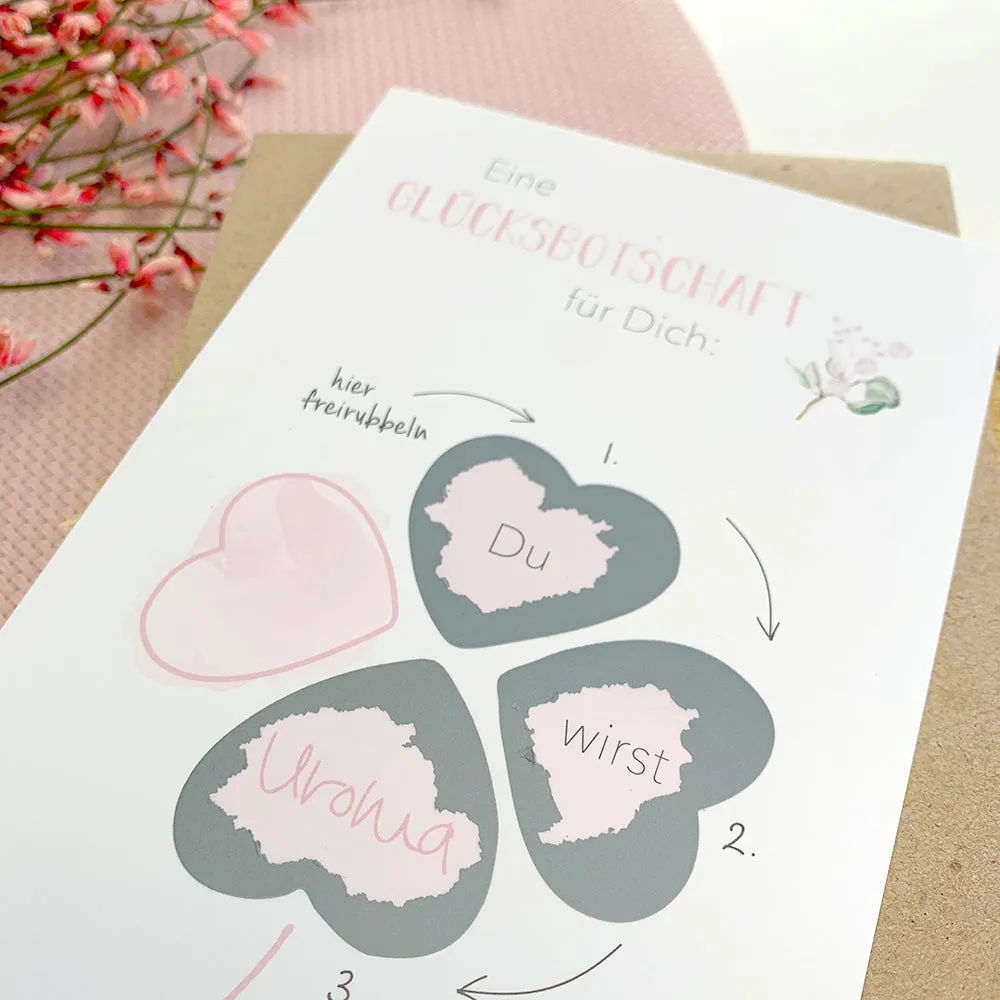 MINTKIND Du wirst Uroma Rubbelkarte mit Umschlag