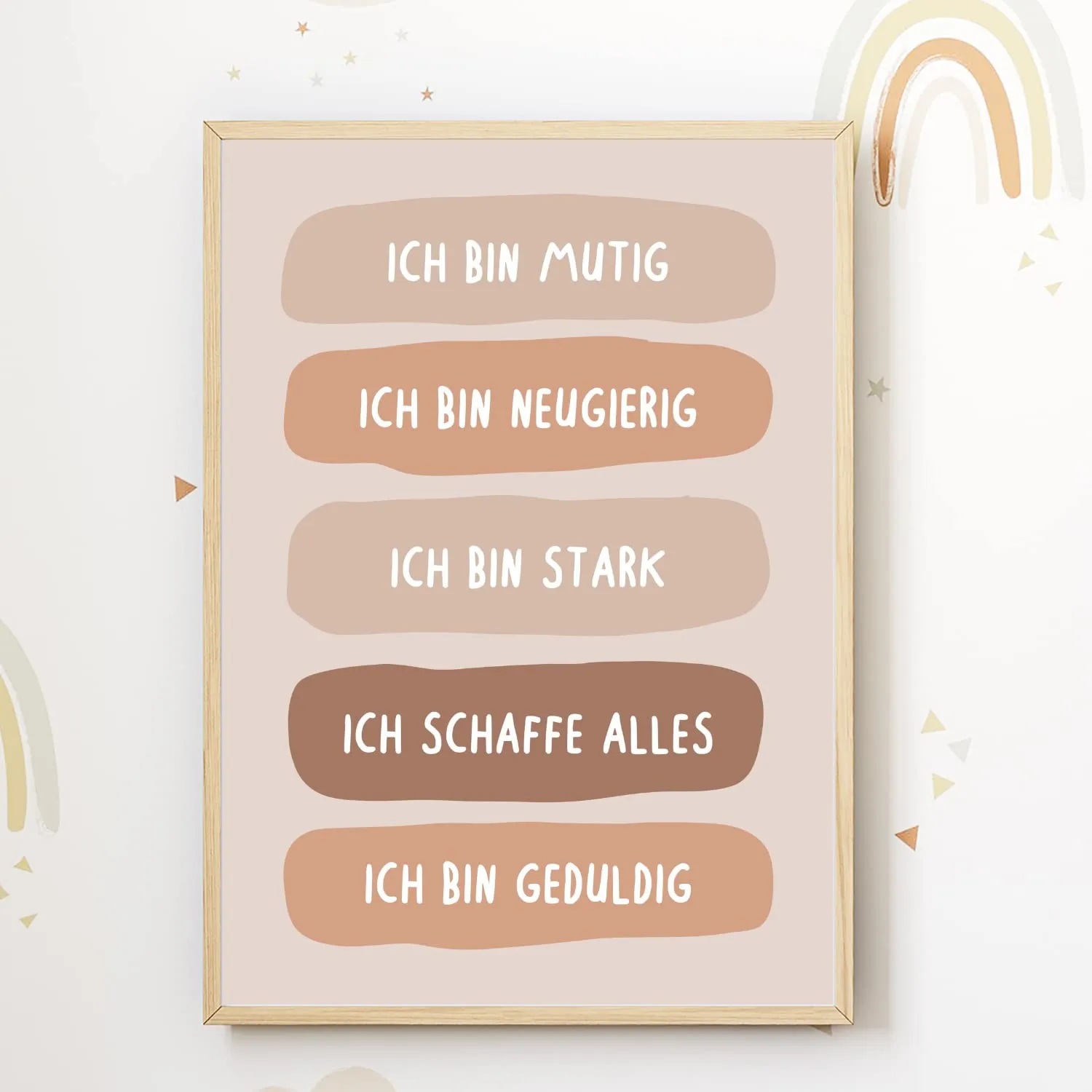 MeinBaby123 Kinderzimmerposter 8er Set A4 A5 Bär Traktor