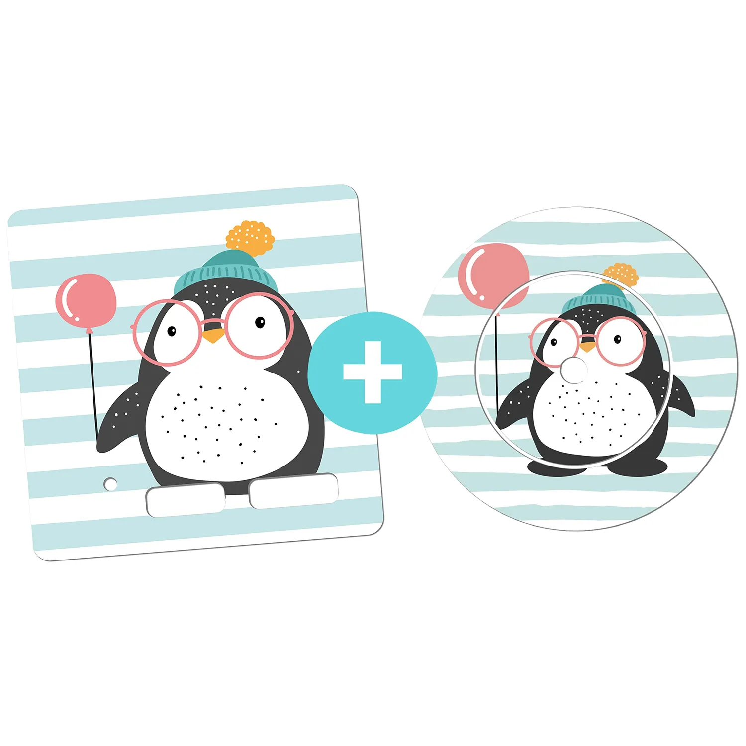 MeinBaby123 Toniebox Schutzfolie Pinguin 3D Bundle