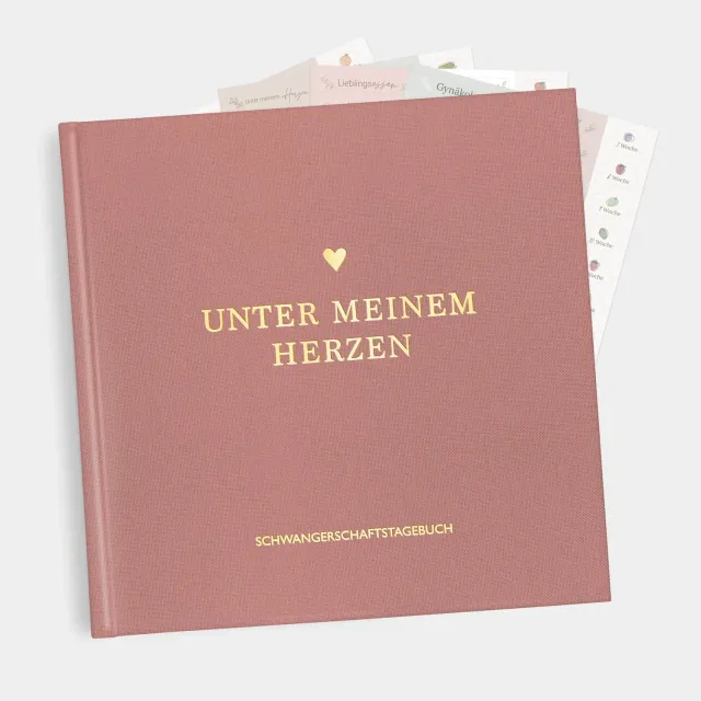 MINTKIND Meine Schwangerschaft Tagebuch Leinen Creme 112 S.
