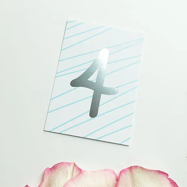 MINTKIND Mini-Kärtchen 4 Silber Pastell A7