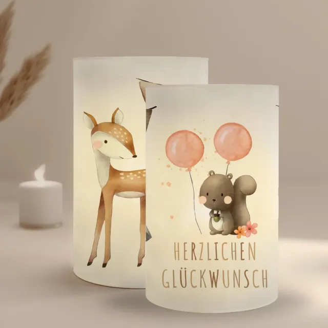 MeinBaby123 Süße Tiere Windlichter 10 Stück