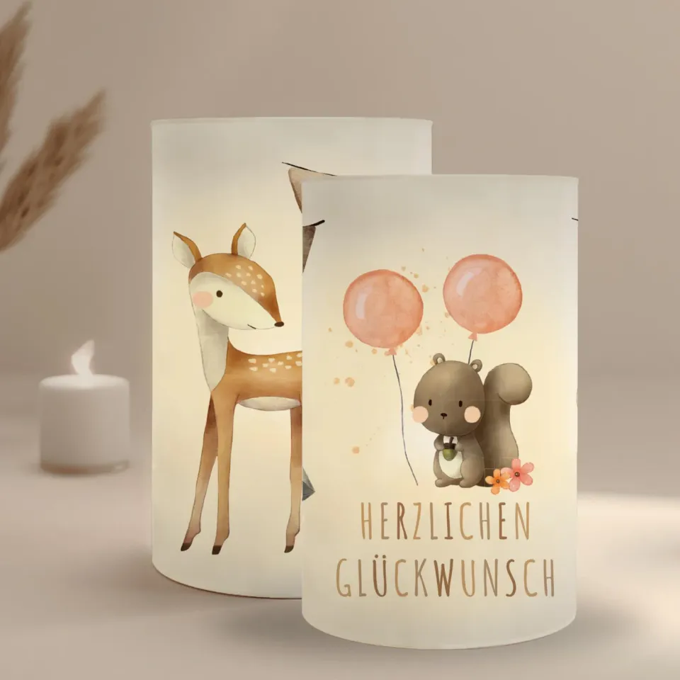 MeinBaby123 Süße Tiere Windlichter 10 Stück