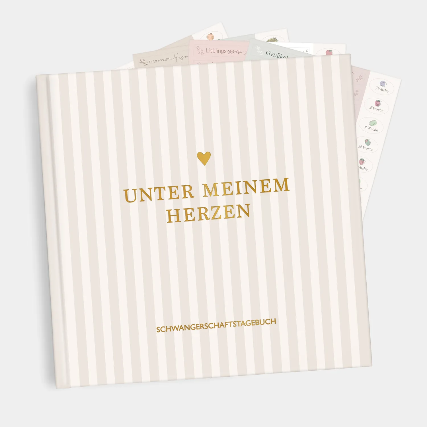 MINTKIND Meine Schwangerschaft Tagebuch Leinen Creme 112 S.