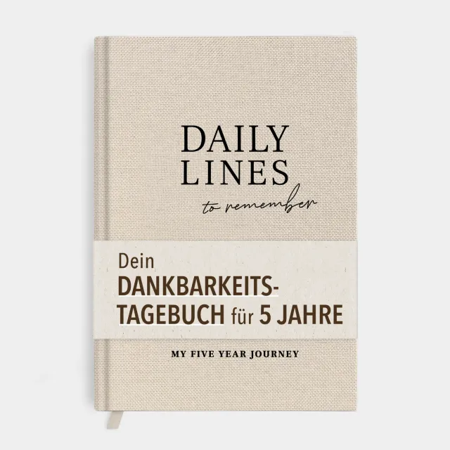 MINTKIND kind of hazel Daily Lines 5-Jahres-Tagebuch Beige