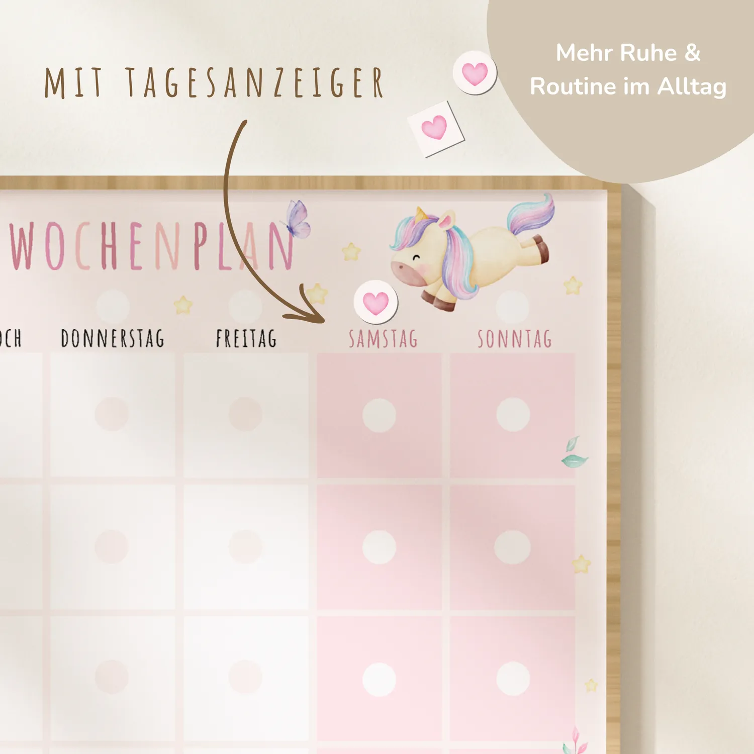 MeinBaby123 Wochenplan Einhorn Montessori zum Ausdrucken