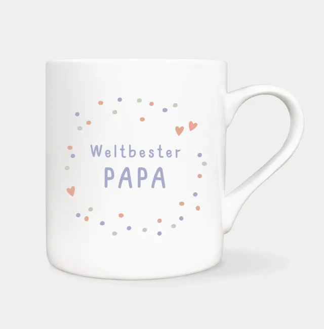 MINTKIND Konfetti weltbester Papa Tasse 330 ml Porzellan