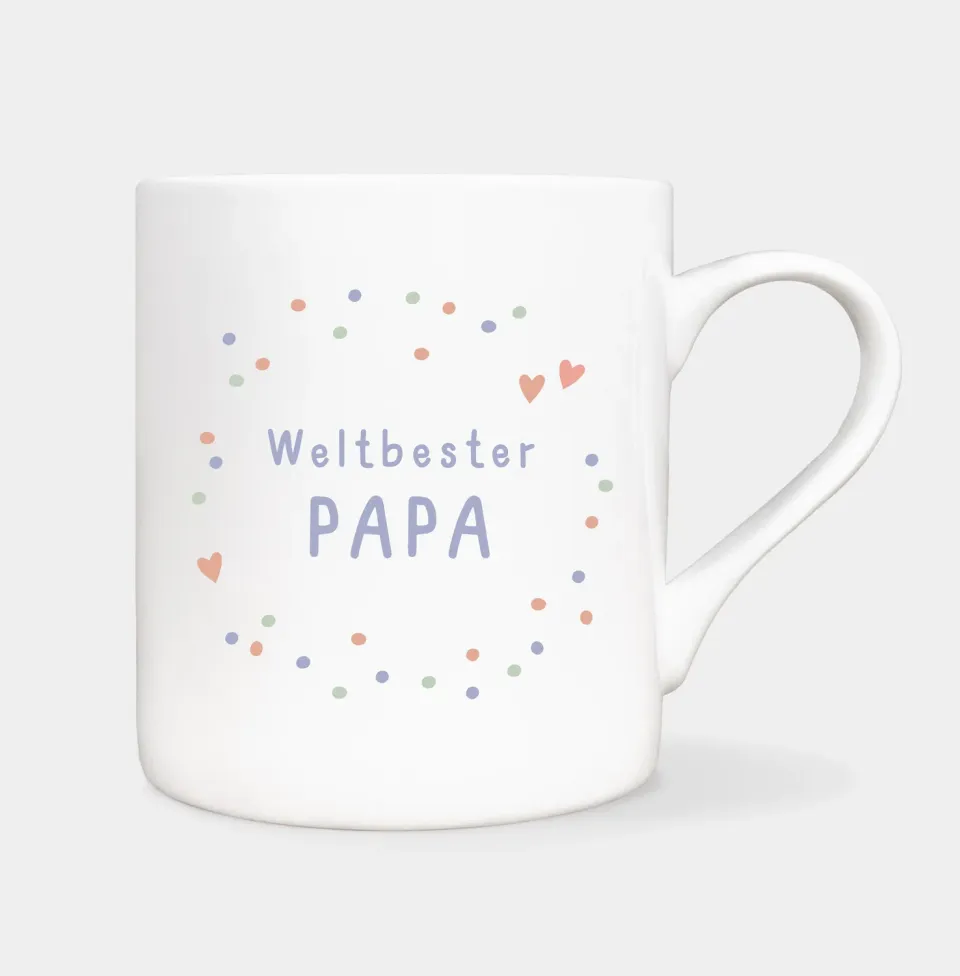 MINTKIND Konfetti weltbester Papa Tasse 330 ml Porzellan