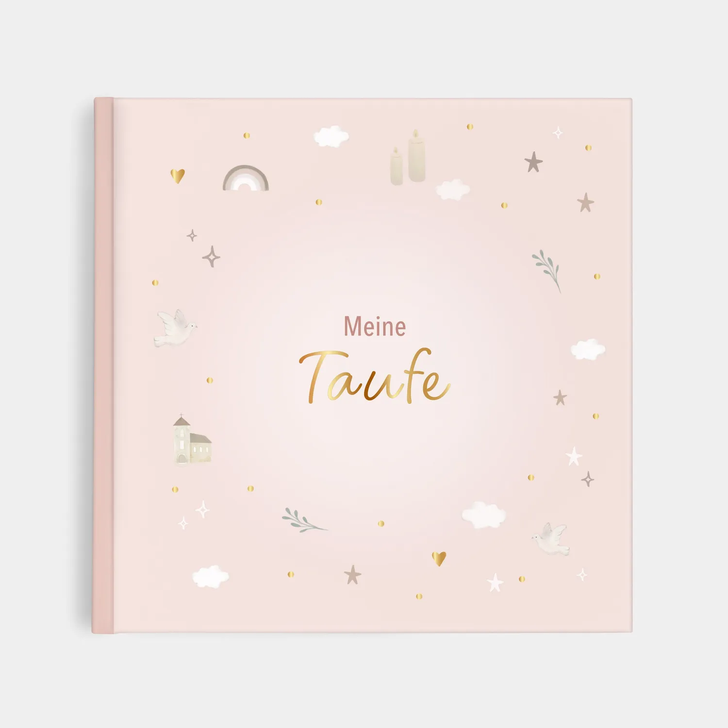 MINTKIND Meine Taufe Erinnerungsbuch Hardcover Goldfolie