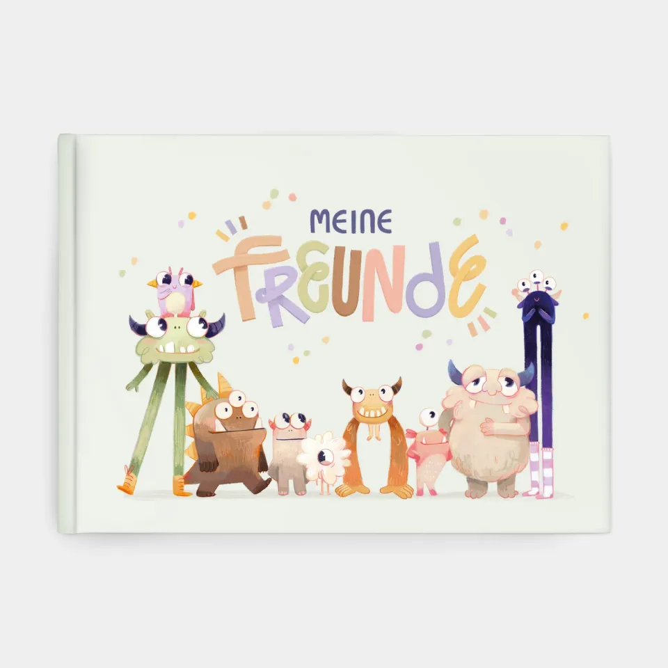 MINTKIND Freundebuch Schule 30 Freunde Leo Monster Smileys