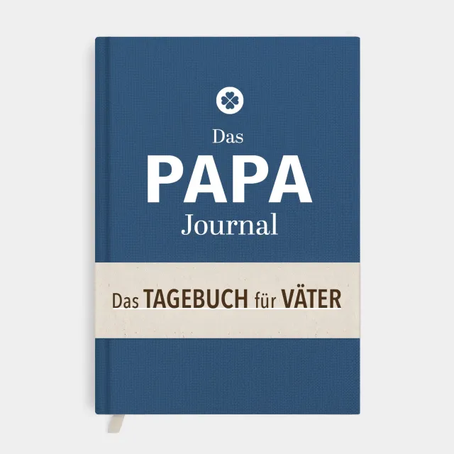 MINTKIND Papa Journal Tagebuch Leinen Blau für Väter